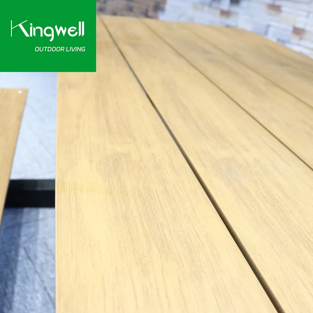 Outdoor Furniture Aluminum Plastic Wood Table and Bench for Hotel Garden Park