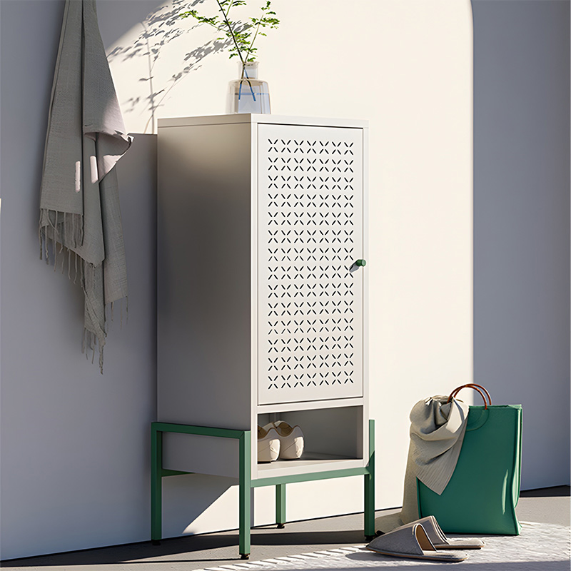 Ultra-Durable Shoe Cabinet for Entryway Living Room Metal Storage Cabinet