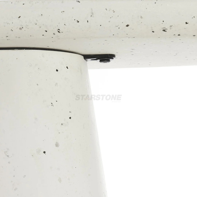 Modern Terrazzo Console Table with Slim Metal Frame for Narrow Hallway Entryway and Living Room Decor