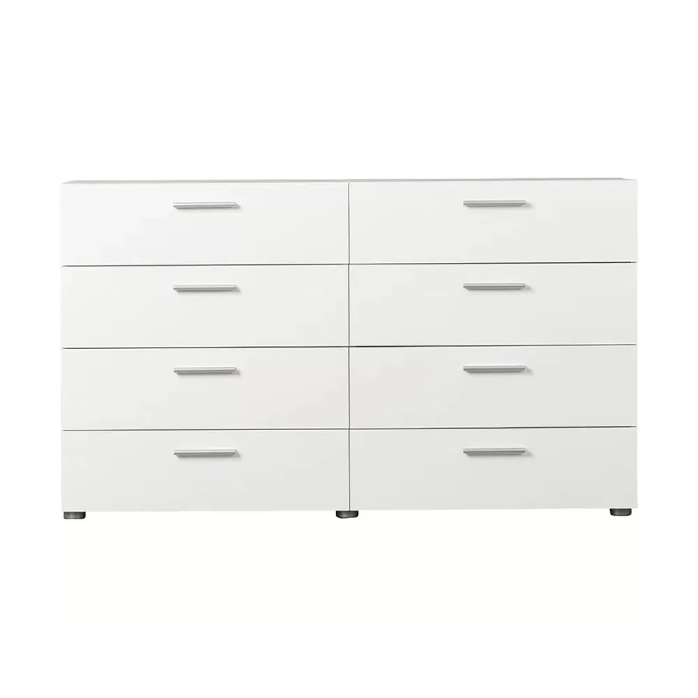 Easy to Push Wooden Home Furniture Bedroom Set White Chest of Drawers