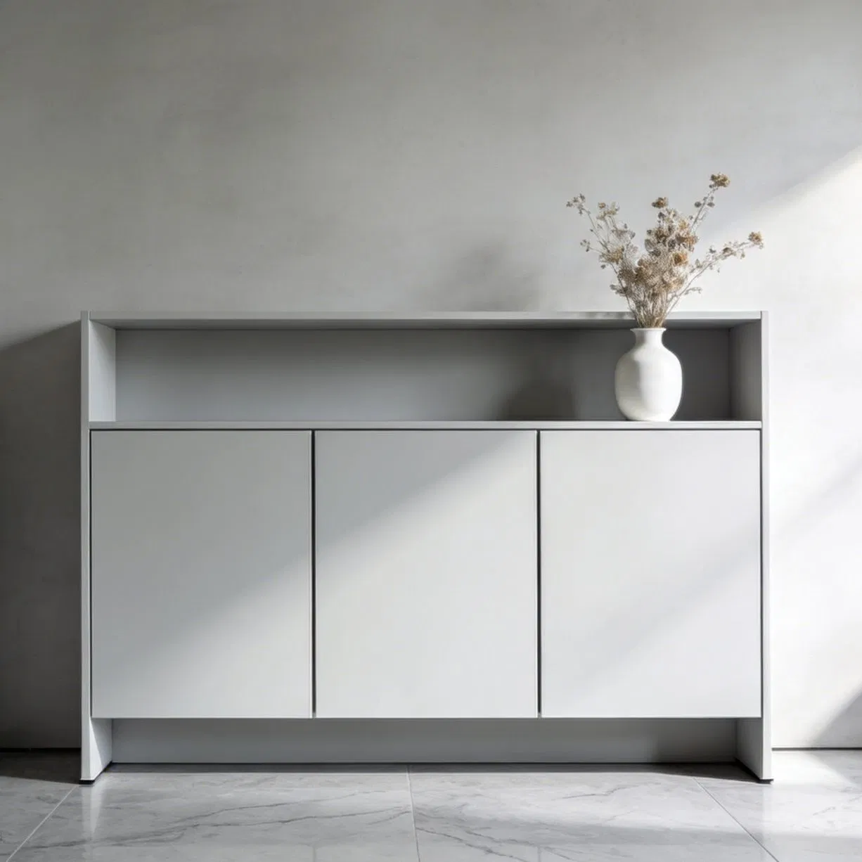 Wooden Entryway Console Cabinet with Multi-Layer Storage for Shoes and Bags