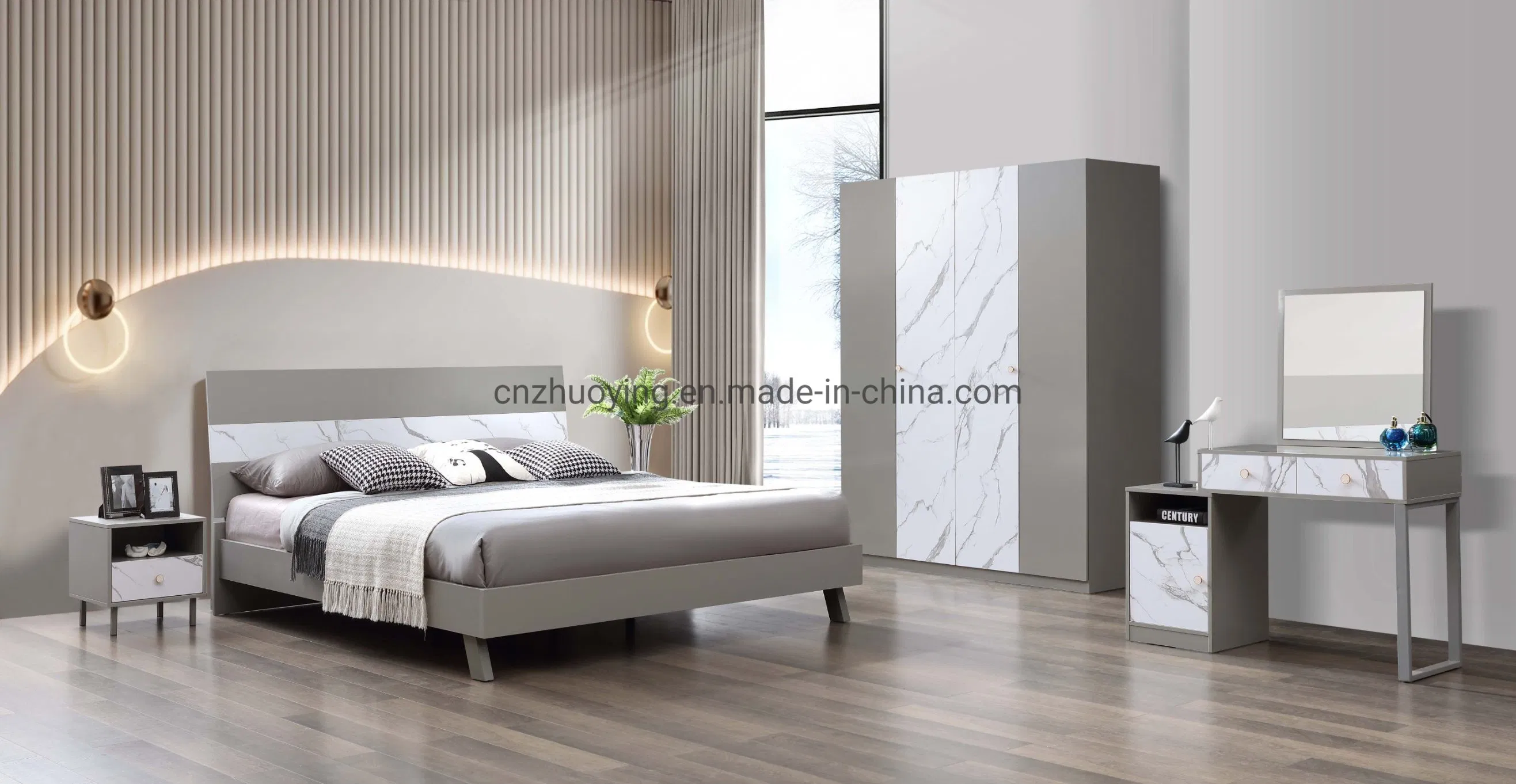 Home Bedroom Furniture Wooden Makeup Vanity Dresser with Mirror