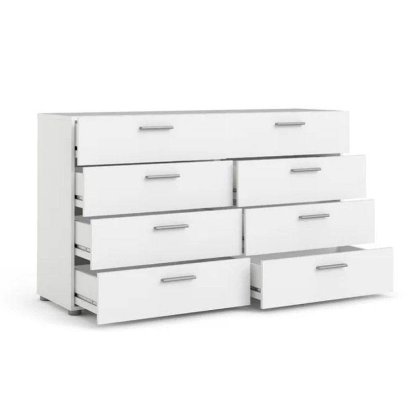 Easy to Push Wooden Home Furniture Bedroom Set White Chest of Drawers