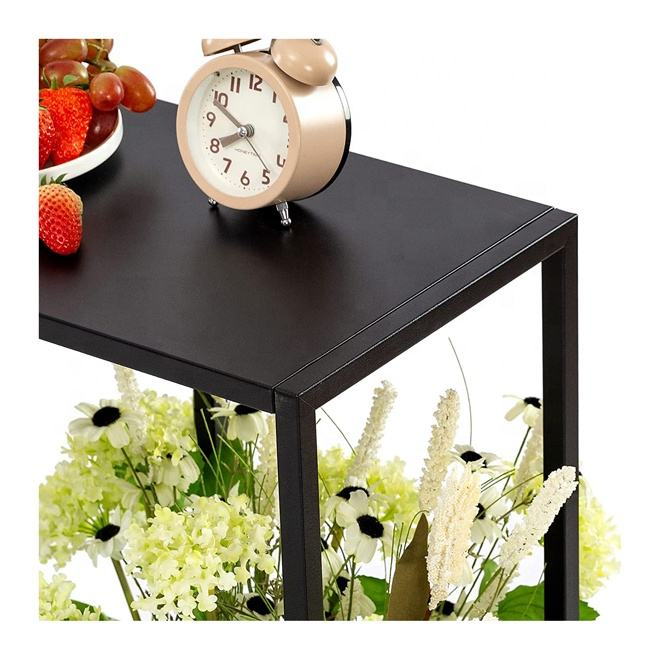 Entryway 3-Tier Narrow Metal Console Table with Storage Shelf