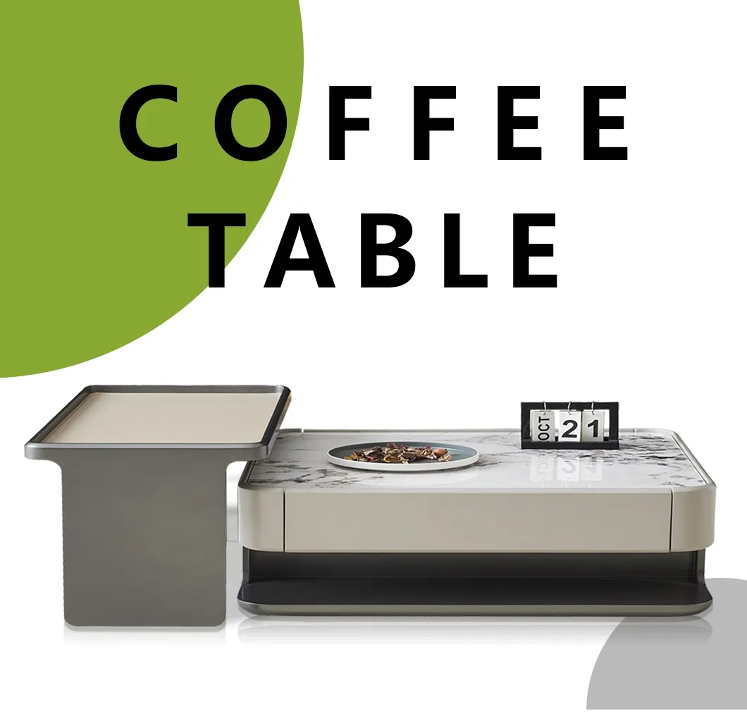 Smart Rectangular Marble Coffee Table
