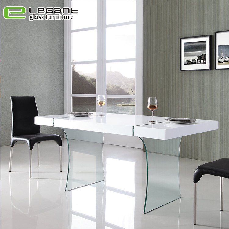 Customized Living Room Furniture Tempered Glass Dining Table