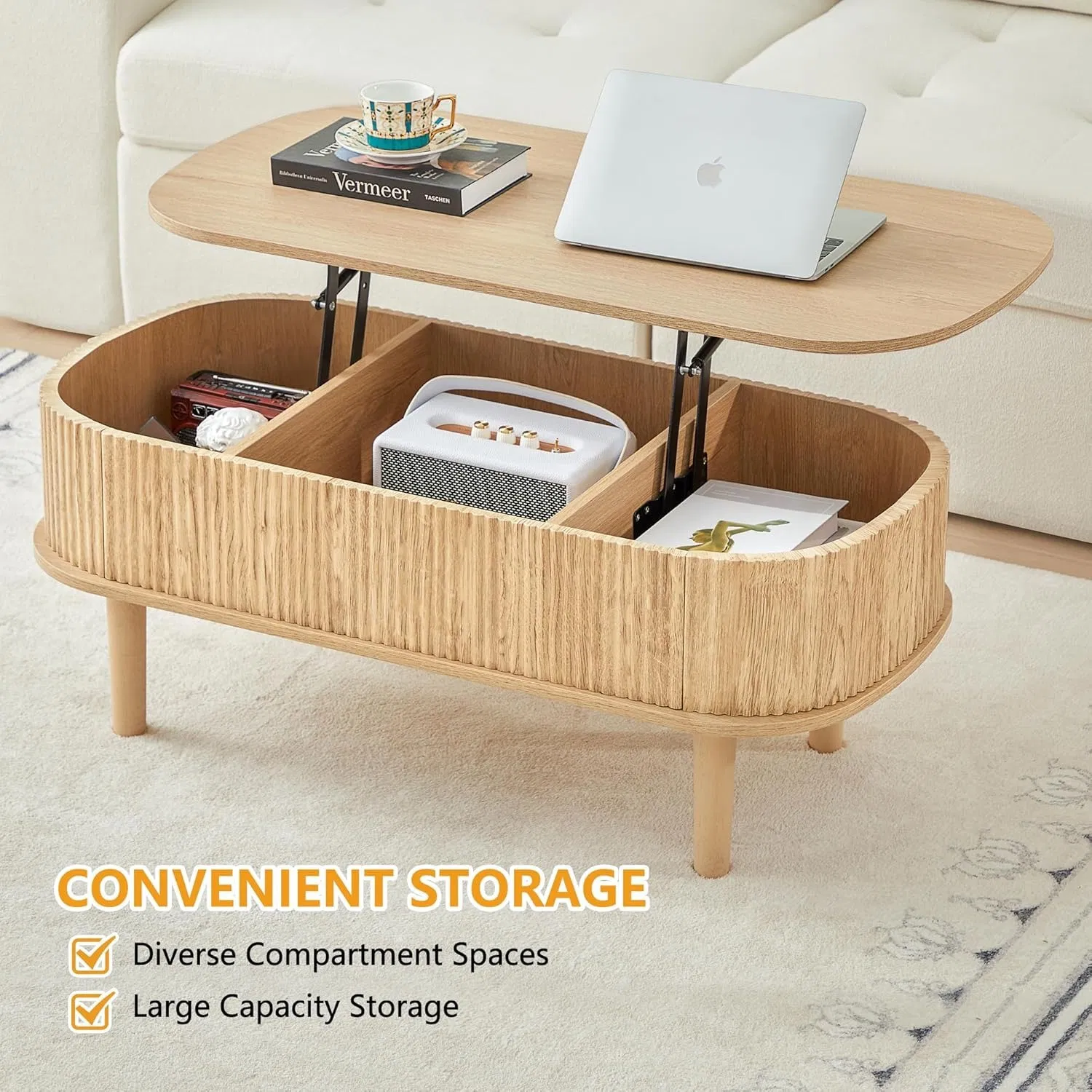 Floor-Standing Minimalist Style Living Room Coffee Table