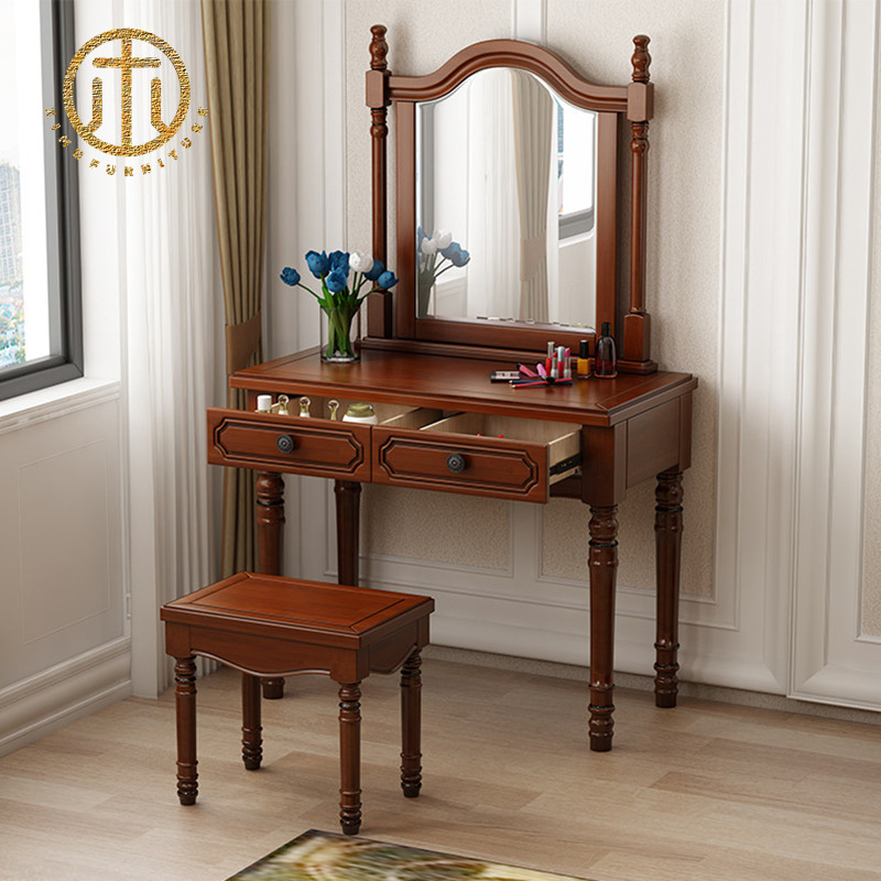 European-Style Pure Wood Moth-Proof Multi-Functional Bedroom Home Dresser