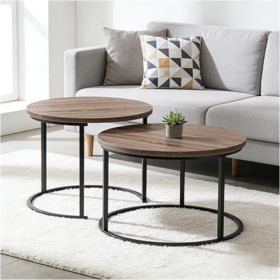 Nested Round Coffee Table Set 3