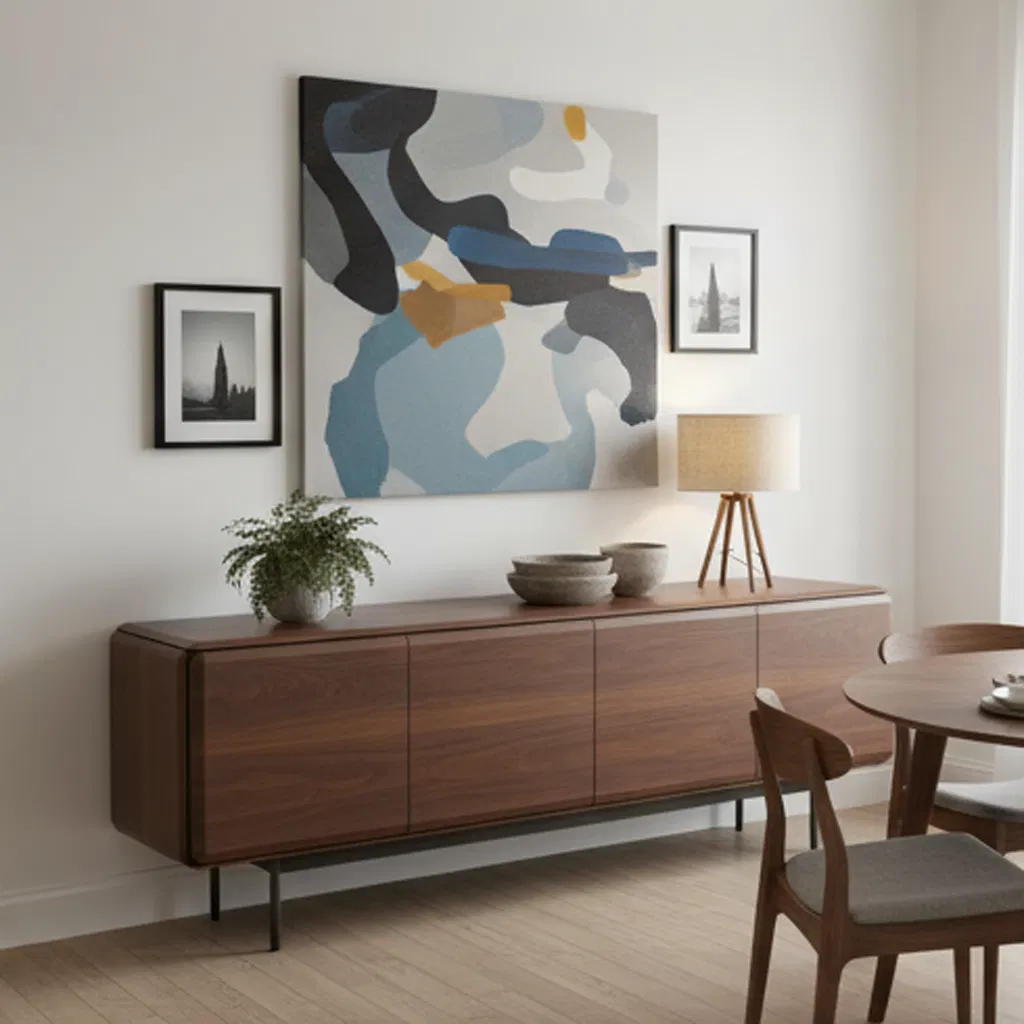 CS Home Wood 4 Doors China Living Room Furniture Dining Wooden Cabinet Modern Sideboard New