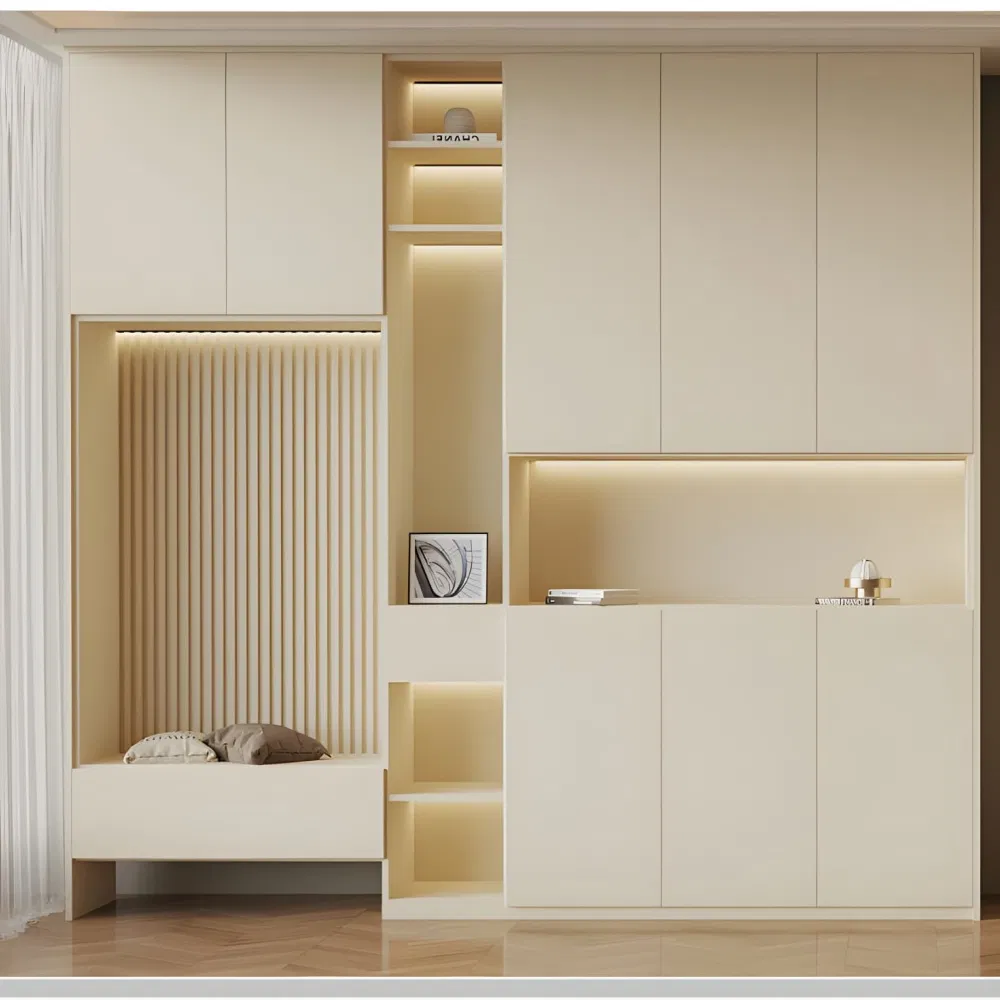 Swete French Custom Design White Shoe Cabinet Entryway Cabinet Storage Cabinet Foyer Furniture