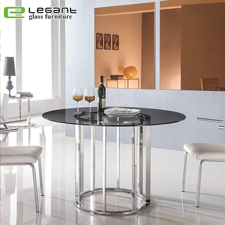 Customized Living Room Furniture Tempered Glass Dining Table