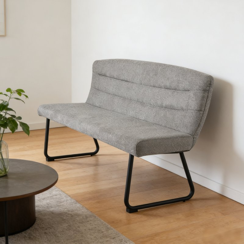 Modern Design 4-Seater Library Dining Living Room Bench with Backrest for Home Hotel Hall Waiting Room