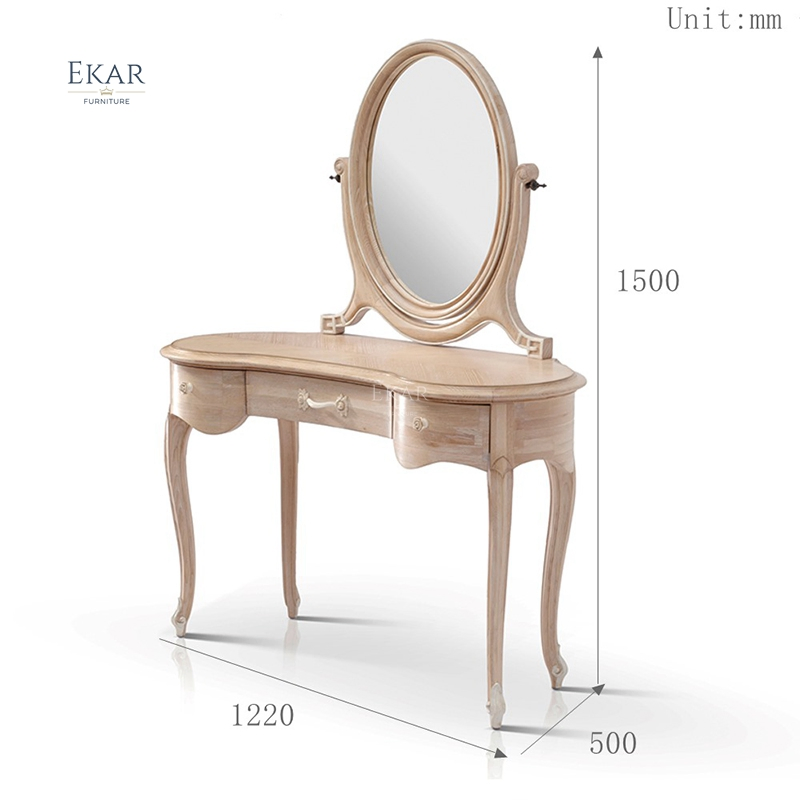 Classic Bedroom Design Furniture Antique Vanity Dresser with Mirror