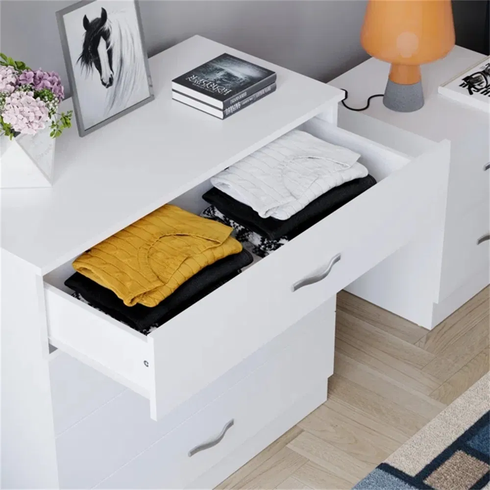 Wooden White Home Furniture Bedroom Storage Clothes Chest of Drawers