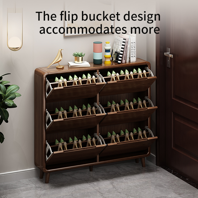 Modern Wooden Shoe Rack Cabinet with Large Storage for Entryway and Home Use Shoe Cabinet