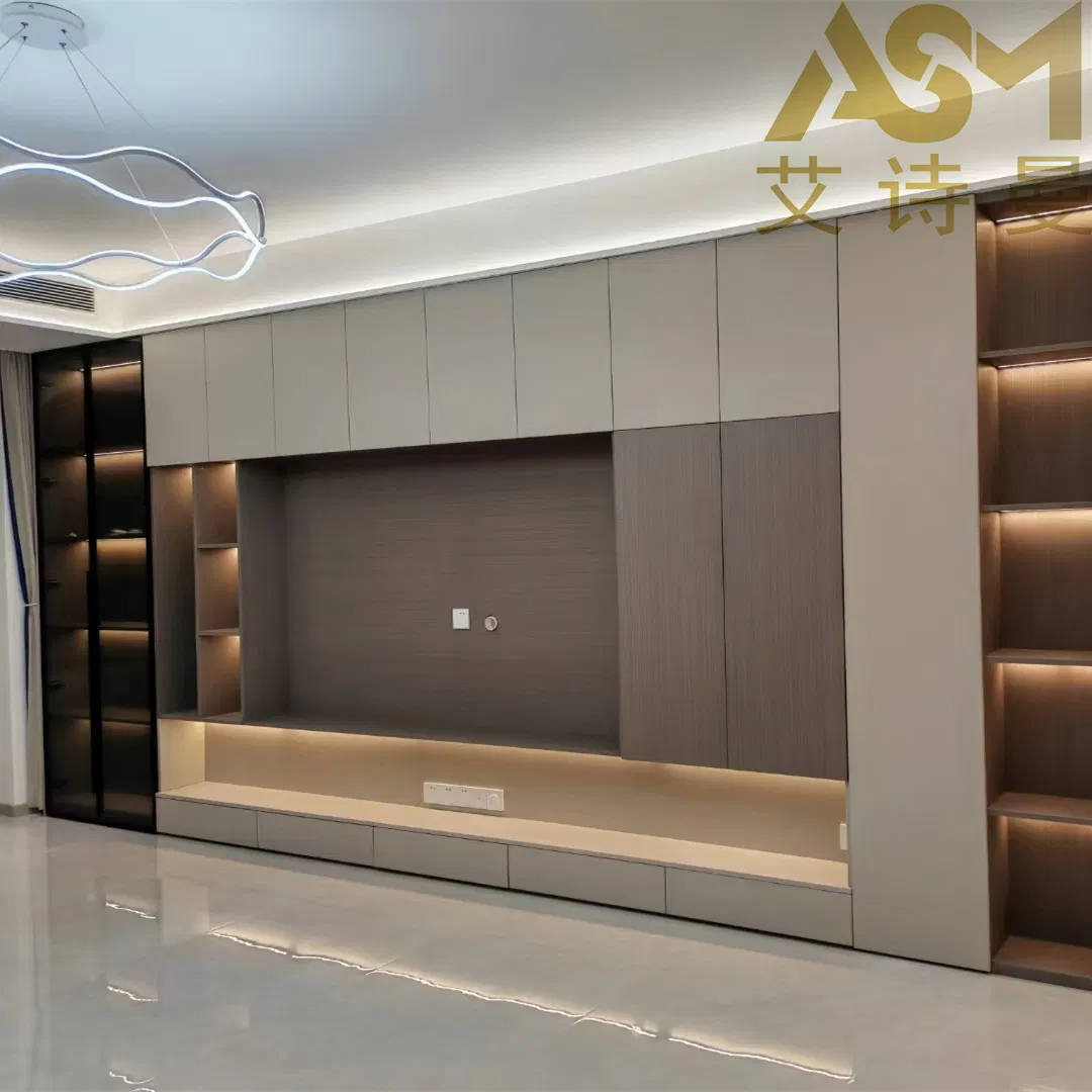 Center with Storage Shelves TV Console Table Easy to Assemble for Living Room Bedroom Living Room Floating Simple Wooden TV Stand