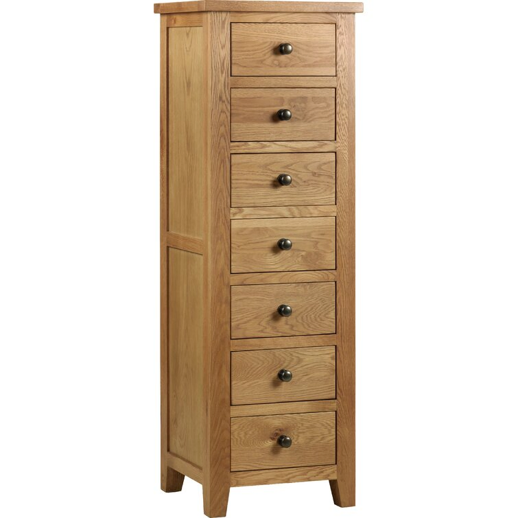 Manufacture Wholesale Bedroom Living Room Hotel Modern 7 Solid Wood Tallboy Chest of Drawers