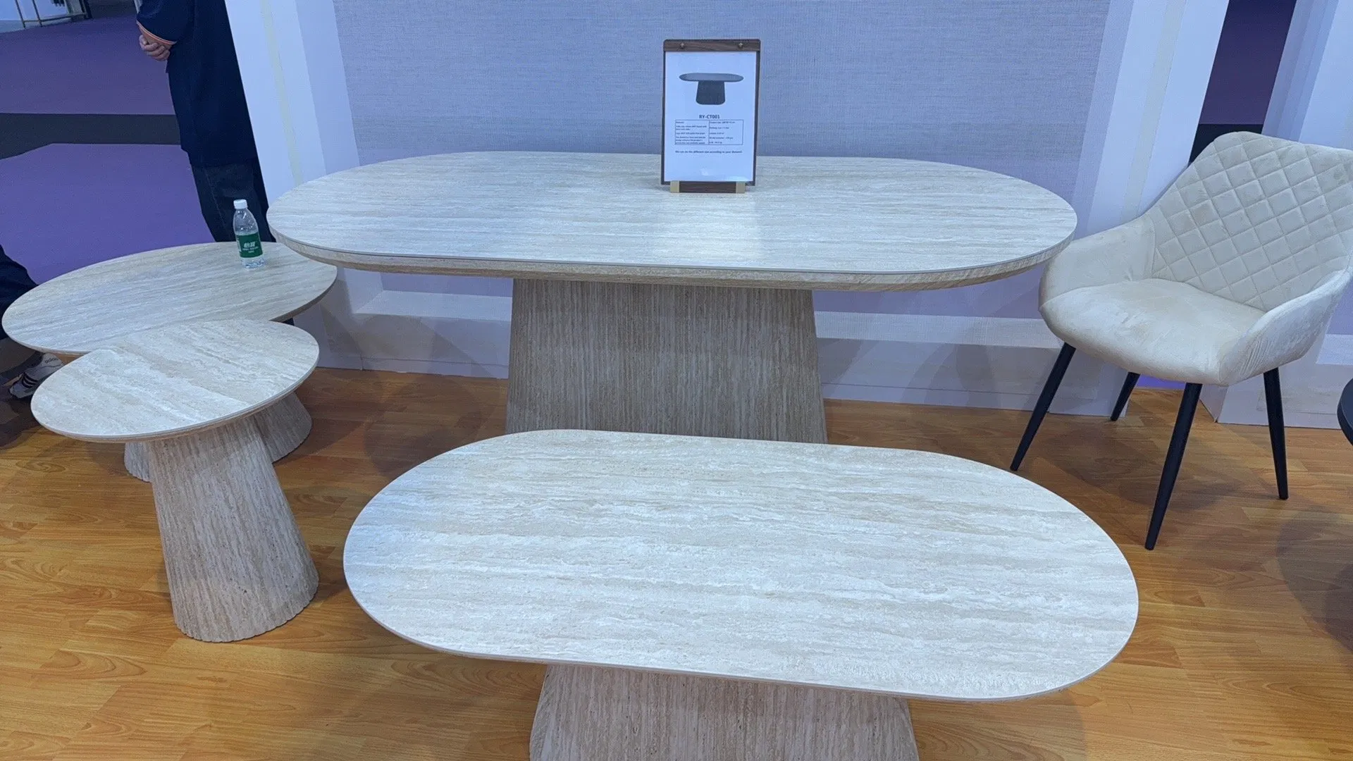 Cheap Hotel Lobby Sofa Flower Side Coffee Table Bedside Glass Marble Table Living Room