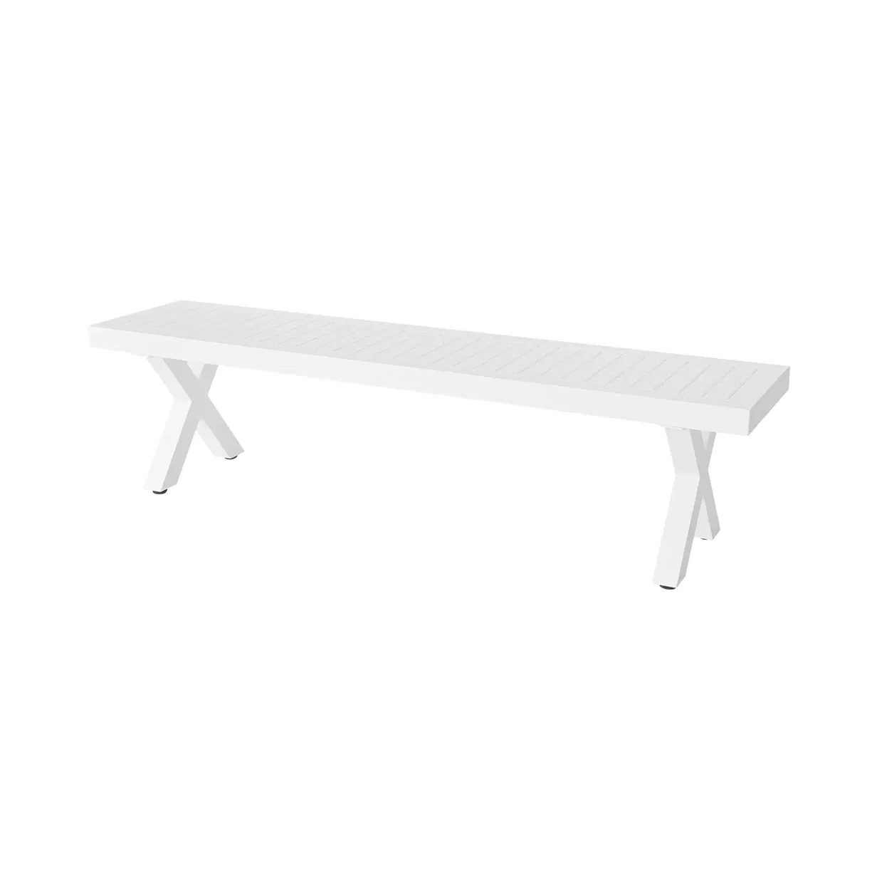 Aluminum Outdoor Furniture Dining Bench White Color