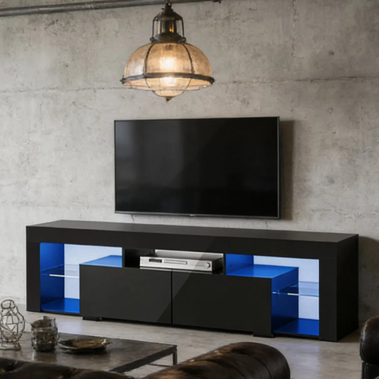 Modern Adjustable TV Stand with Storage for Living Room Furniture
