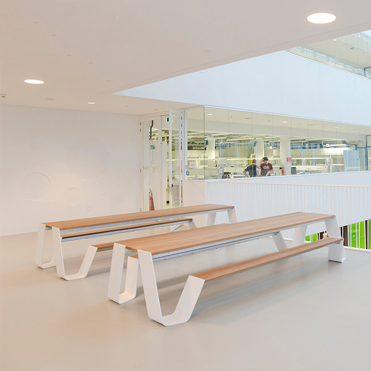 Outdoor Park Garden Aluminum Alloy Table and Chair Set Hotel Outdoor Teak Table and Chair Bench