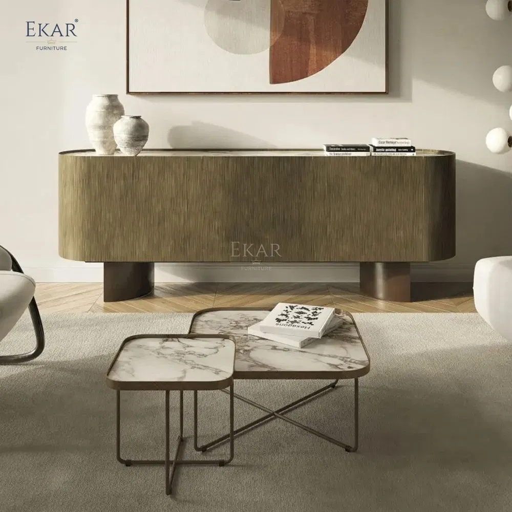 Modern Dining Room Sideboard with Storage Cabinets and Drawers for Kitchen