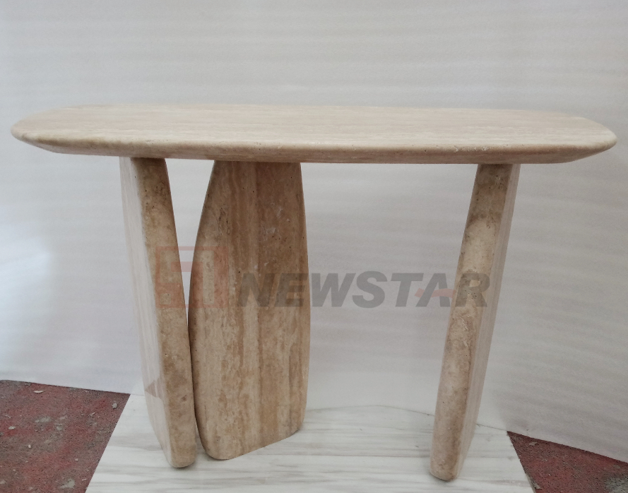 Modern Travertine Tables Entry Antique Hall Way Entryway Marble Console Table