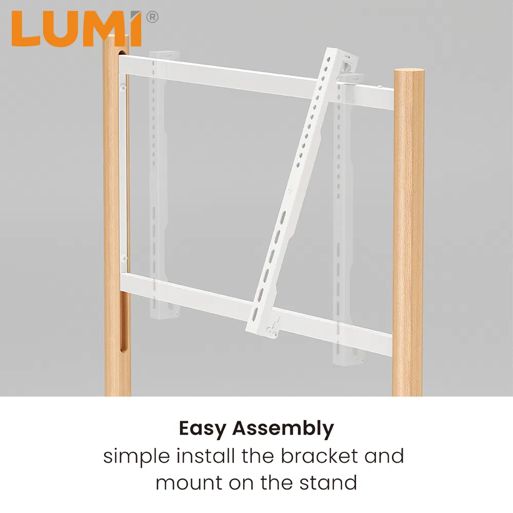 Modern Living Room Furniture Solid Wood Dark Walnut Four-Legged Easy Assembly Artistic Easel Studio TV Floor Display Stand