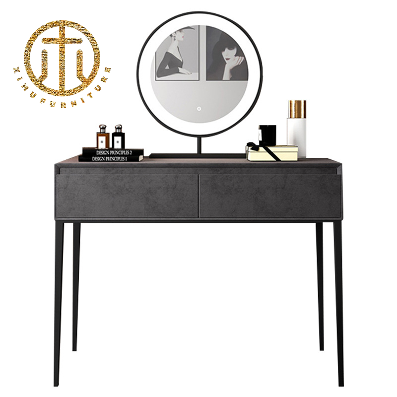 European Modern Minimalist Dresser with Light Mirror Furniture for Bedroom