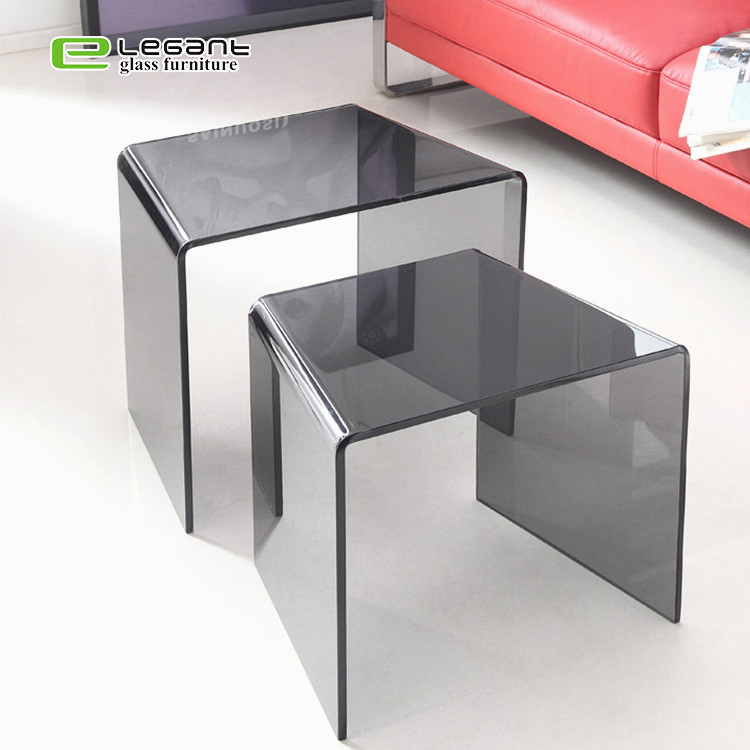 High Quality Living Room Bent Glass Unique Fancy Coffee Table