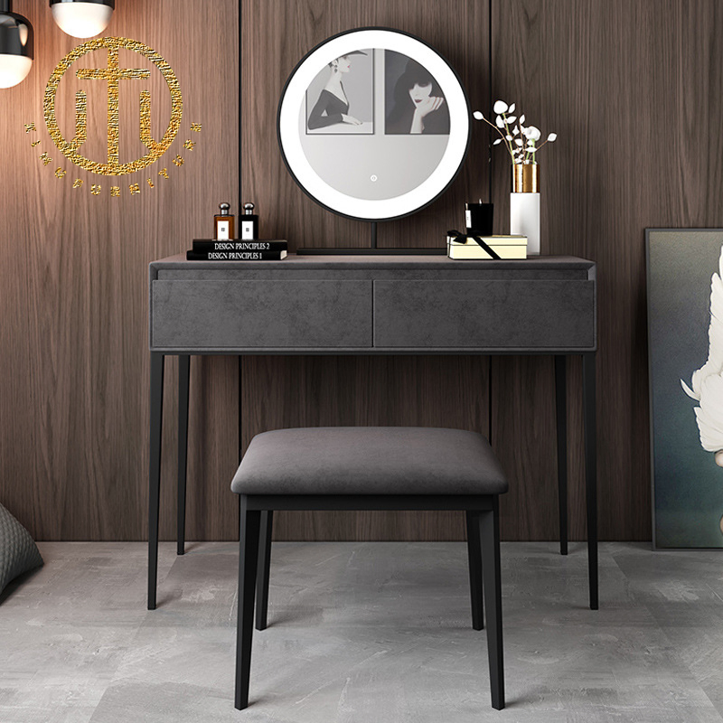 European Modern Minimalist Dresser with Light Mirror Furniture for Bedroom