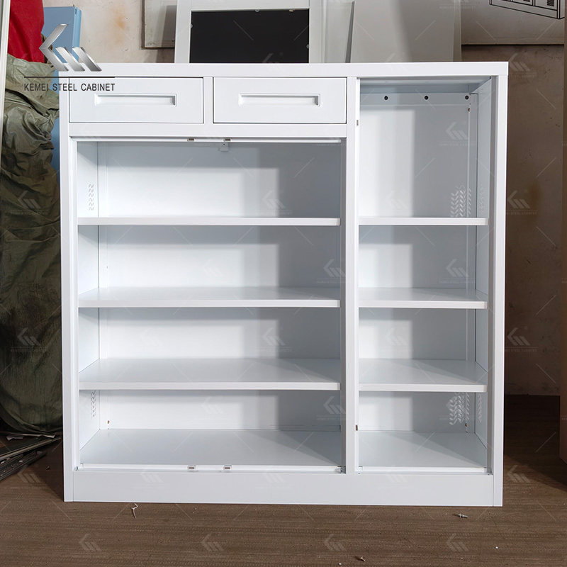 Steel Shoe Rack Storage Cupboard with Drawer, Stores up to 12 Shoes Metal Entryway Cabinet for Home Bedroom