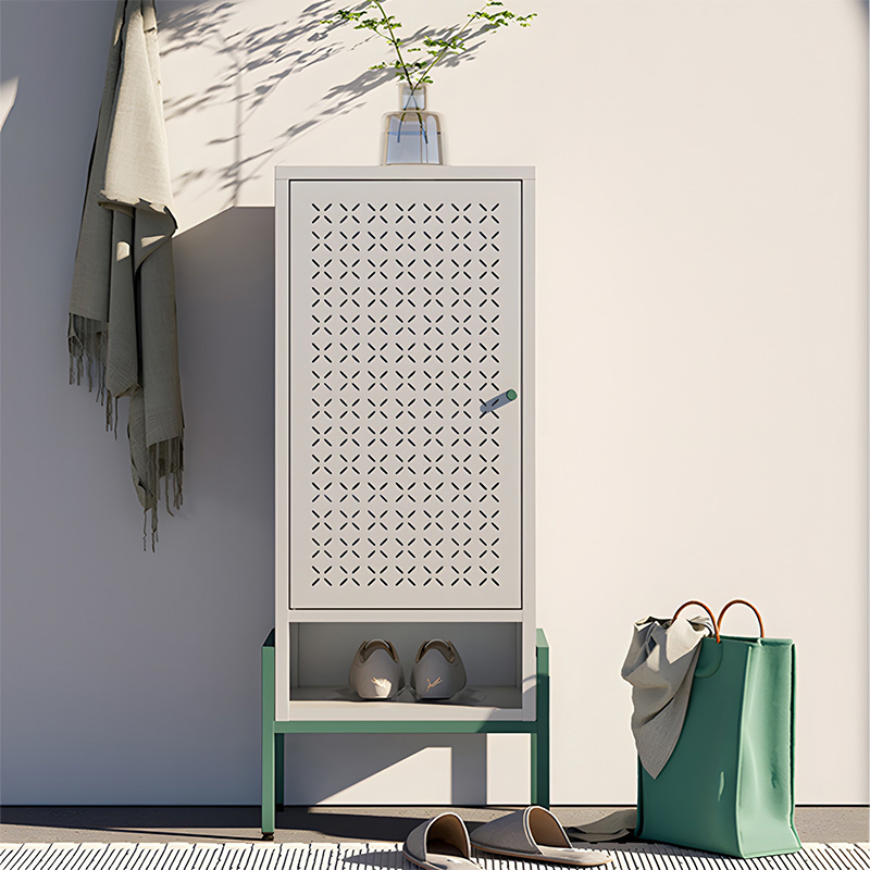 Ultra-Durable Shoe Cabinet for Entryway Living Room Metal Storage Cabinet