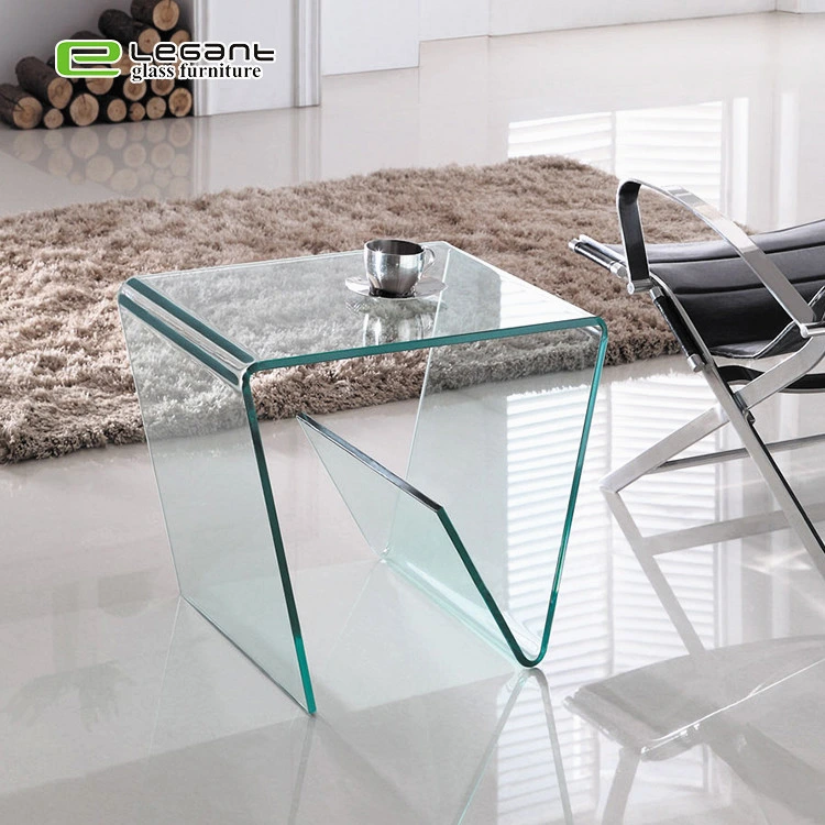 High Quality Living Room Bent Glass Unique Fancy Coffee Table