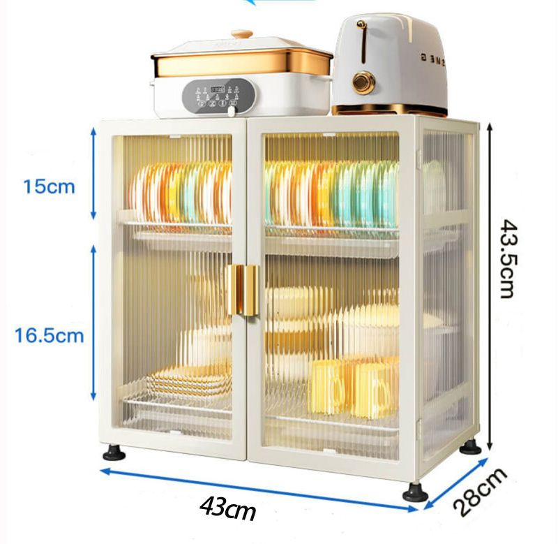 Storage Cabinet Living Room Furniture Luxury Dining Room Buffet Kitchen Glass Doors Sideboard