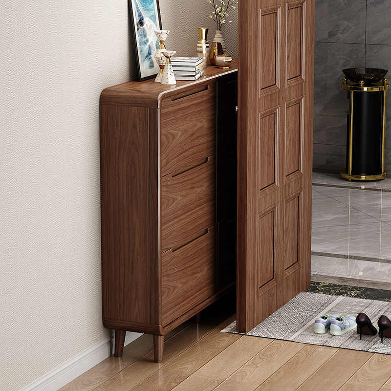 Modern Wooden Shoe Rack Cabinet with Large Storage for Entryway and Home Use Shoe Cabinet