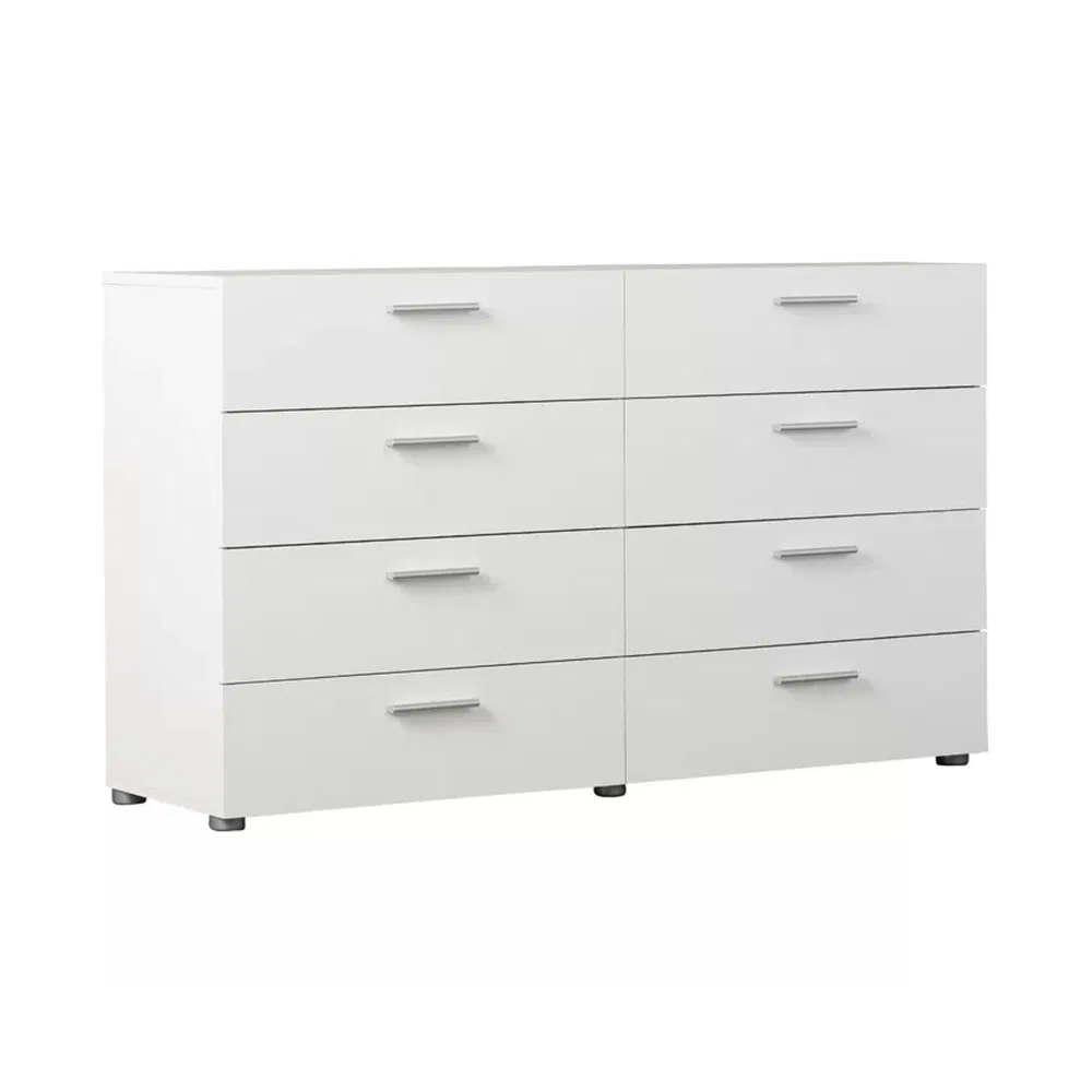 Easy to Push Wooden Home Furniture Bedroom Set White Chest of Drawers