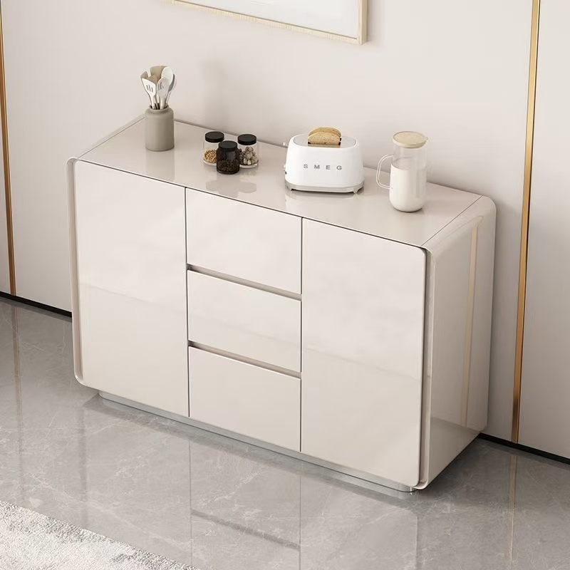 Modern White Glossy Italian Luxury Kitchen Cabinet Dining Room Buffet Storage Sideboard for Living Room