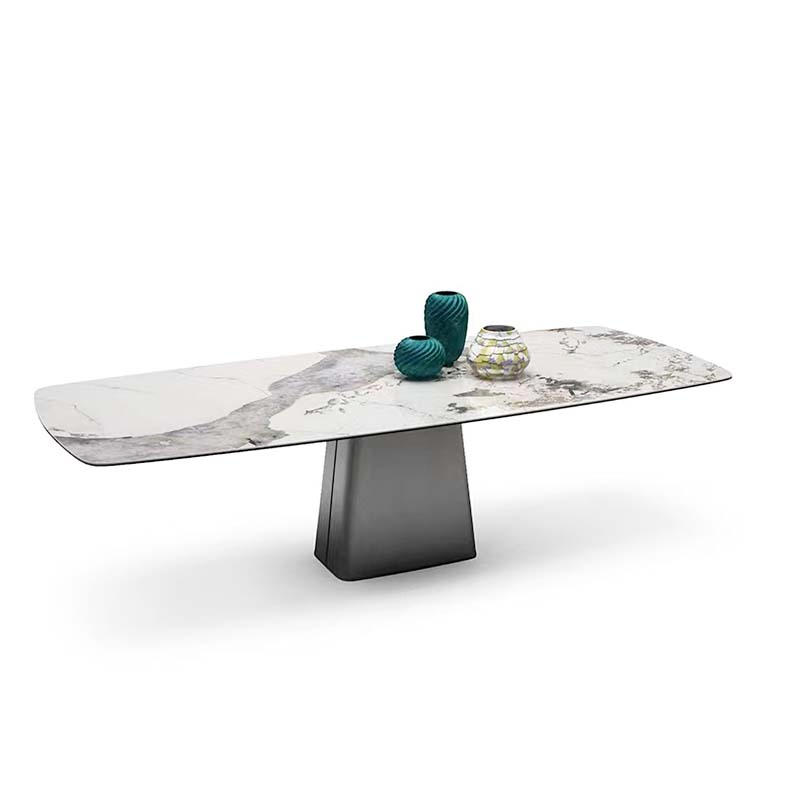 Cheap Price Restaurant Dining Room Slate Top Dining Table Set for 6 8 Seater Chairs