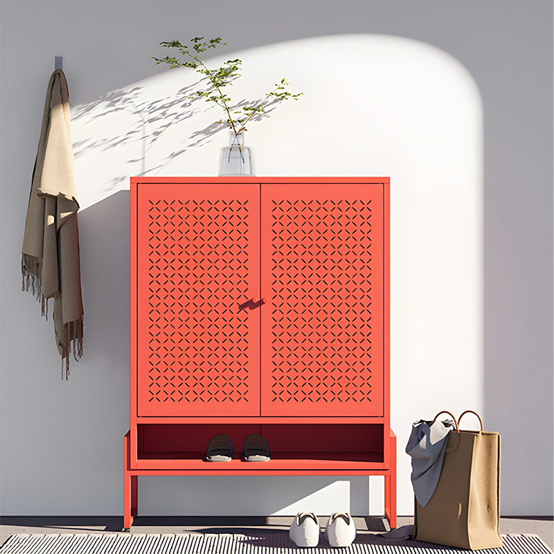 2025 New Design 2-Tier Shoe Storage Cabinet with Door Hallway Entryway