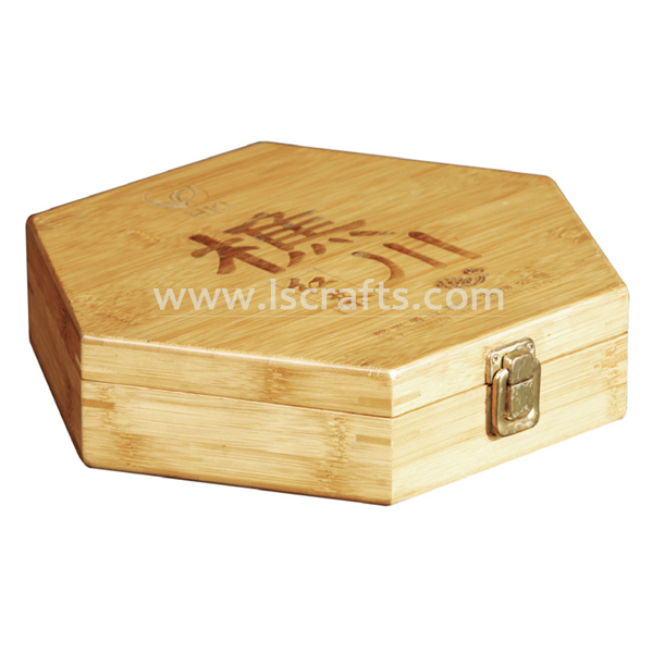 Wood Tea Chest with Slide-out Drawer and Acrylic Window