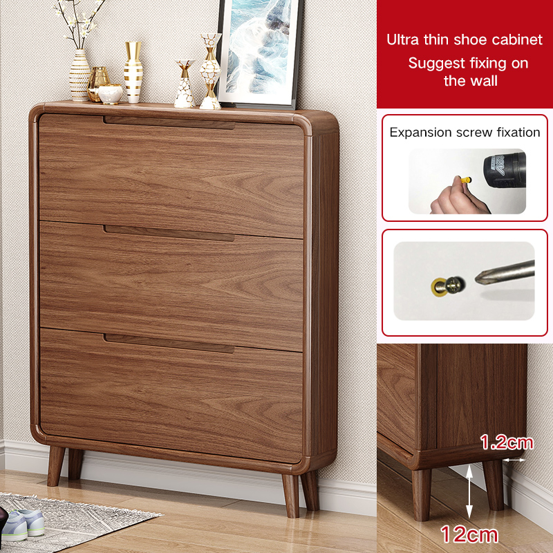 Modern Wooden Shoe Rack Cabinet with Large Storage for Entryway and Home Use Shoe Cabinet