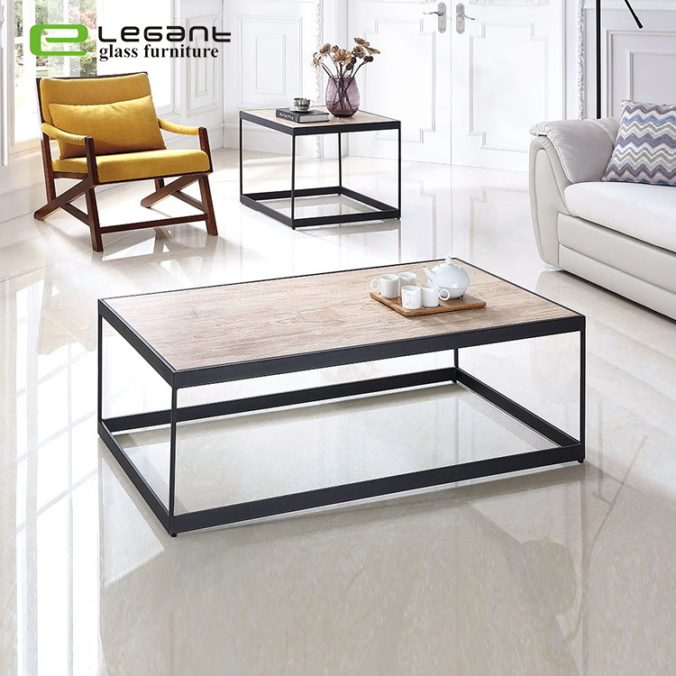 Square 5mm Ceramic Top Coffee Table Living Room Sofa Side Table