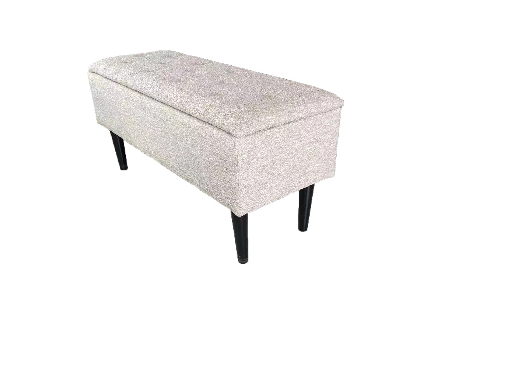 Modern Fabric Footrest Footstool Storage Ottoman Bench for Living Room Dining Room
