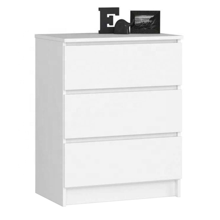 White Bedroom Living Room Storage Dresser Furniture Wood 4 Drawer Cabinet, Chest of Drawer