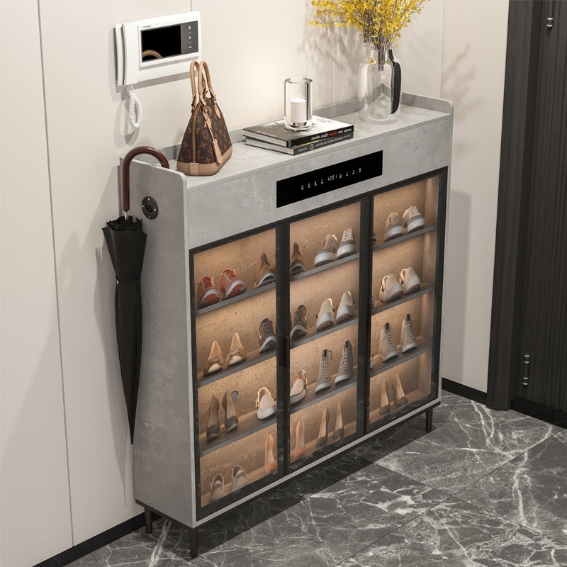 Entryway Furniture Wooden Intelligent Shoe Rack Cabinet Organizer Shoe Rack Cupboard