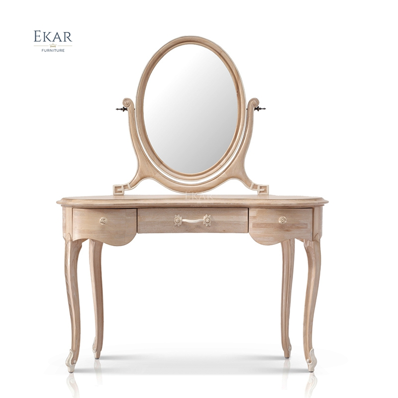Classic Bedroom Design Furniture Antique Vanity Dresser with Mirror