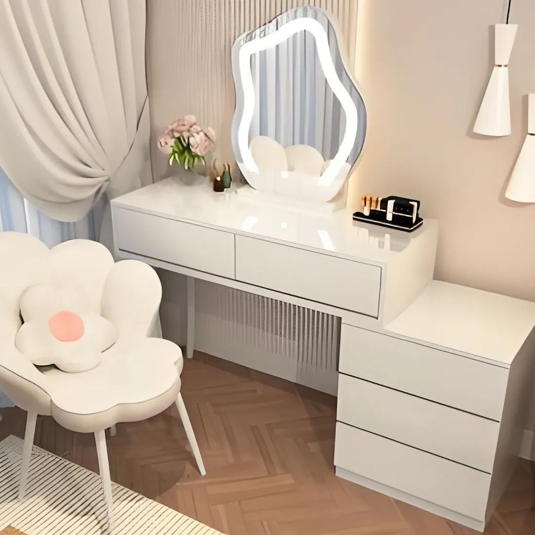 Modern New Solid Wood Drawer Dresser - Sturdy Storage Chest of Drawers for Bedroom Living Room