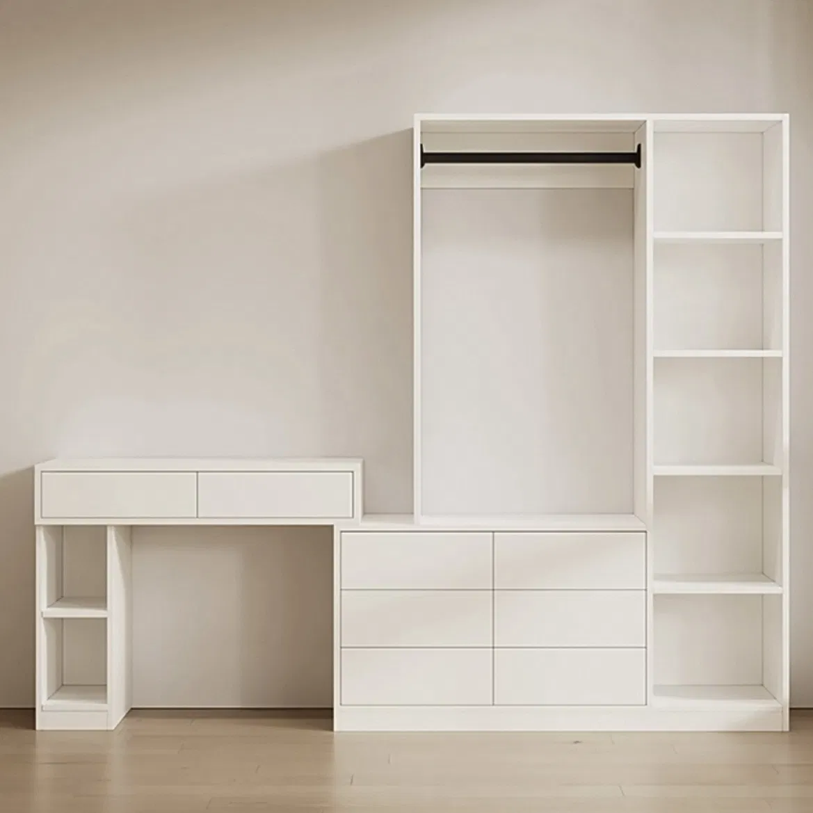 Premium Solid Wood Dresser with Mirror Spacious Drawers for Bedroom